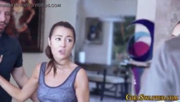 Busty assfucked european slut facialized