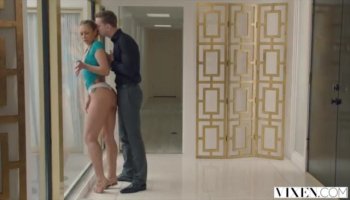 Sexy african slave with curvy booty gets toyed with
